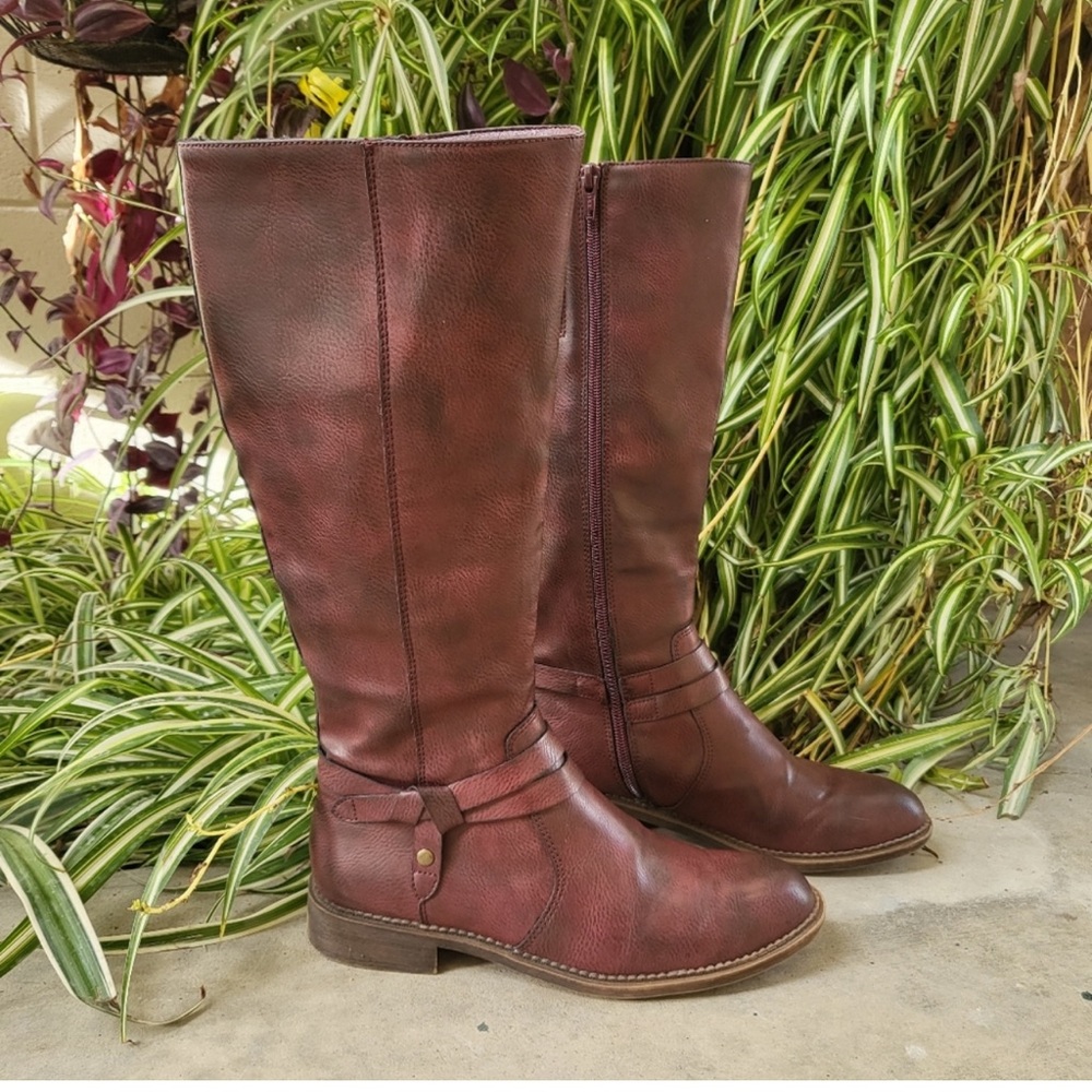 Frye & Co Womens GIBSON REDWOOD Flat Heel
Vegan Riding Boots 6